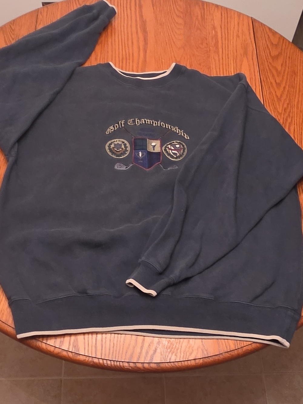 C&B Sport Men's XL Blue Coten's Navy Blue Golf Championship Crewneck Sweatshirt